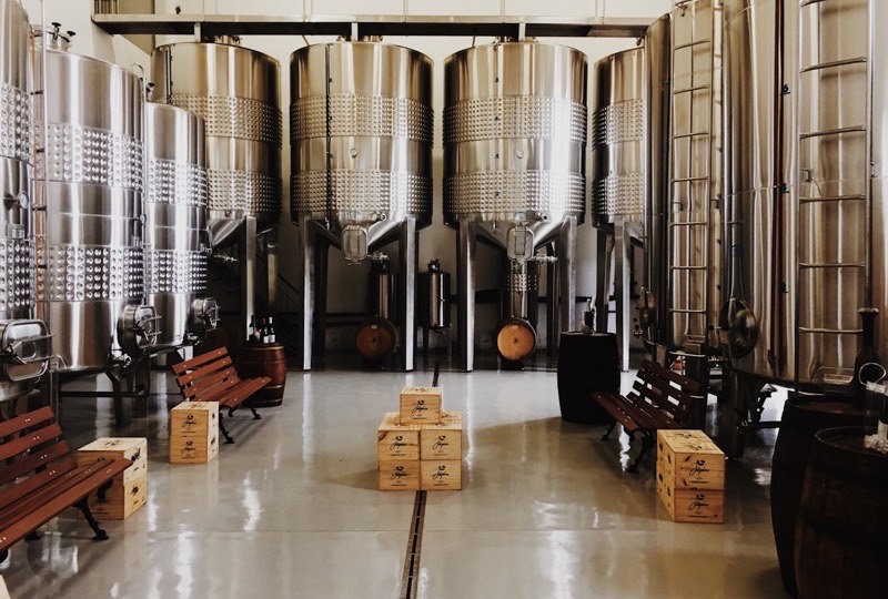 Brauerei mit Edelstahltanks